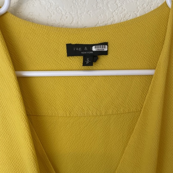 Rag & Bone Tabitha Dress Yellow Retro Small - Picture 3 of 6